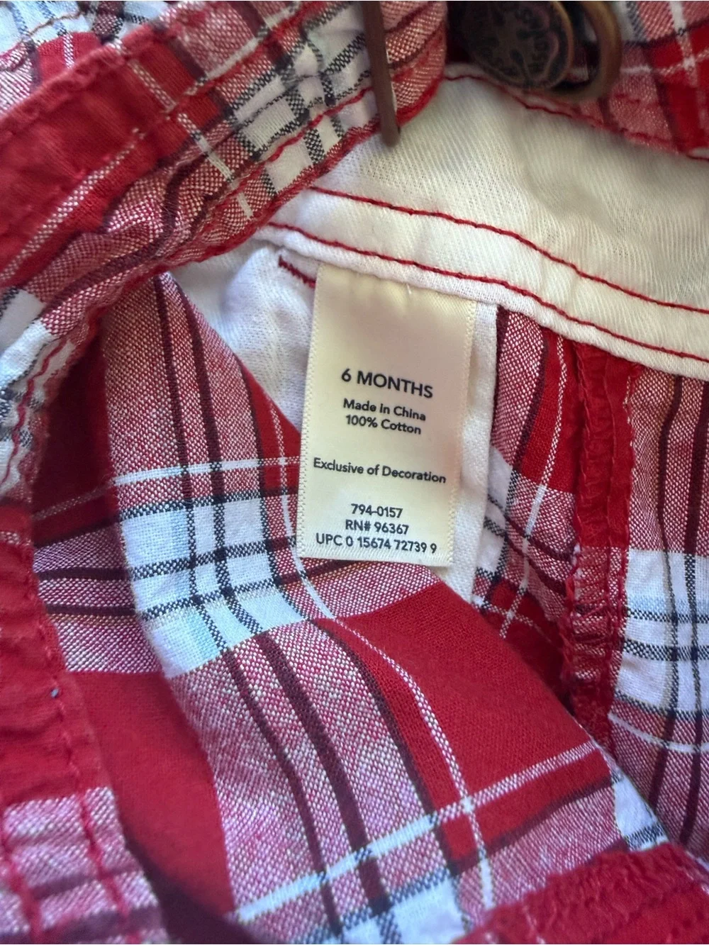 Oshkosh Red Plaid Overalls size 6M